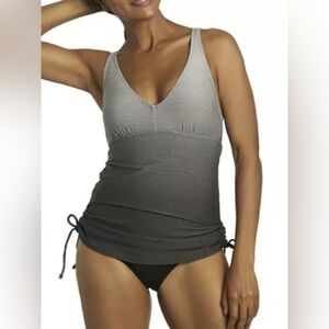 TYR Gray and Black Women Swim One Piece